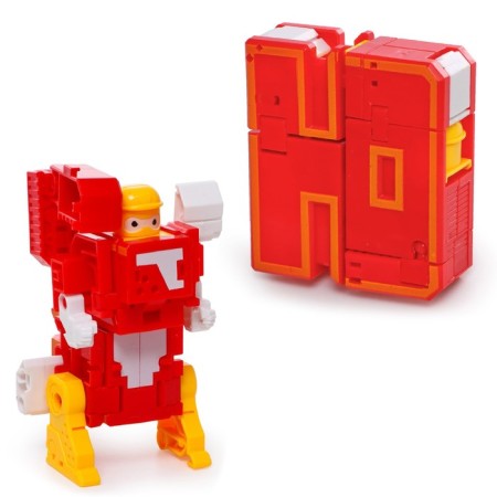 Set of robots "alphabet", transformed, 7 pieces, gather in 1 robot-11