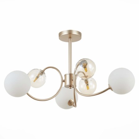 Ceiling EVOLUCE lamp. Sle220922-06. FORMAE. 6x5 watts, G9, 4000k, 67x67x36 cm, golden color-3