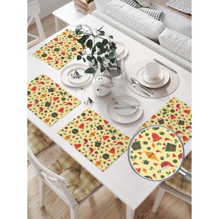 Set of napkins for setting the table "Festive mood", rectangular, size 32x46 cm, 4 pcs