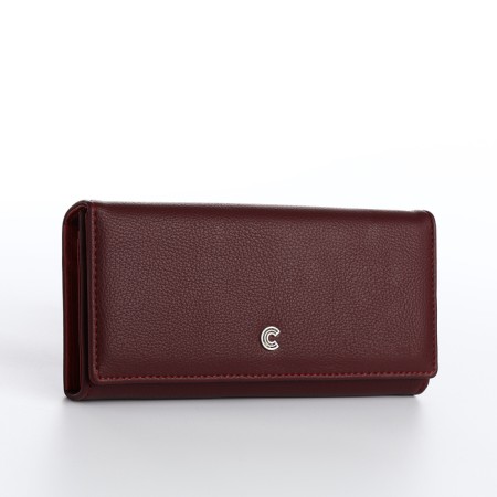 Women's wallet on a magnet, burgundy color