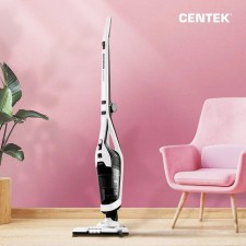 Vertical vacuum cleaner Centek CT-2567, wireless, 350/150 W, 0.6 l, white-black