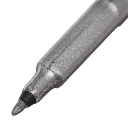 Permanent marker 2.5 mm centropen 2670, thin, line 1 mm, silver color-5