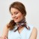 Women's scarf minku rr 70*70 cm, brown color