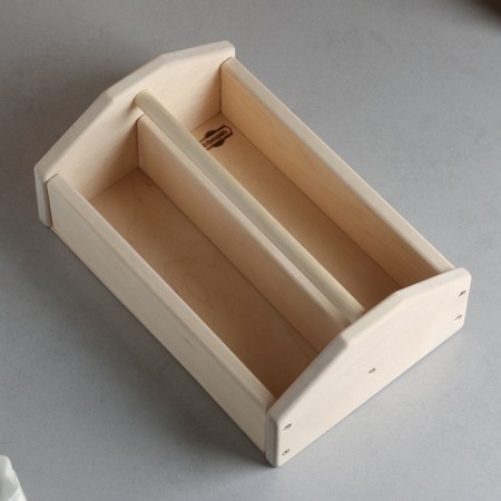 Wooden Kashpo, 29.8x20.5x12.3 cm, with a handle-2
