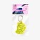 The reflective element "unicorn", bilateral, 5.5 × 4.6 cm, yellow color