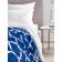 Venice blanket, size 130x150 cm, monogram, blue