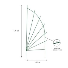 Trellis, 170 × 65 × 1 cm, metal, green, 