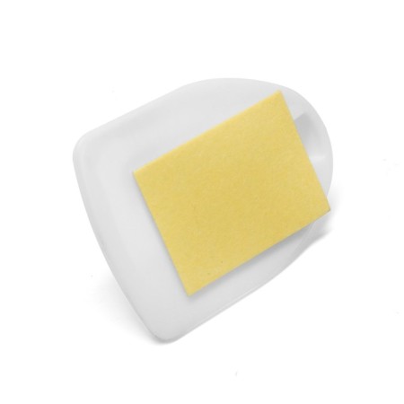 Holder self -adhesive tundra krep, 45x45 mm, white color, 3 pcs. Mix-6