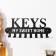 Decorative metal hooks "Cute house. Keys" Black 2.7x25.9x9.9 cm