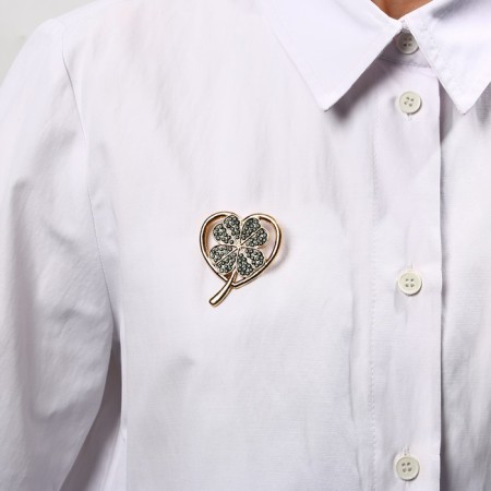 Brooch "For luck", 3.9 x 3.6 cm-6