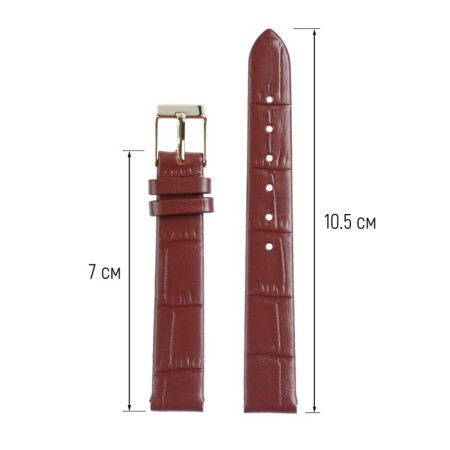 Watch strap, female, 14 mm, harness 70 mm, larynx 105 mm, genuine leather-1