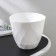 Pot for flowers with the pallet laurel, 2.3 l, d = 17.5 cm, h = 15 cm, white color