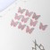 Knitted elements "Two -color butterflies", 5 × 4 cm, 10 pcs, pink/white color
