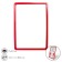 Frame made of impact -resistant plastic with rounded A4 angles, without tread, red color