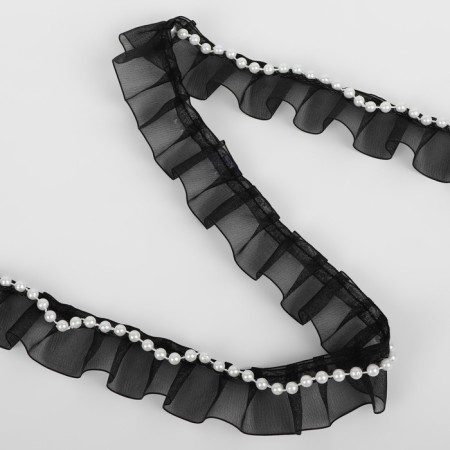 Ryush is nylon, with beads, 30 mm, 4.5 ± 0.5 m, black/white color-1