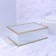Organizer for storage "Ripples", with a lid, glass, with a mirror -bottom, 1 section, 25 × 17.5 × 8.5 cm, the color is transparent/copper