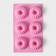 Baking uniform “German cupcake”, silicone, 17 × 27 cm, 6 cells (D = 7 cm), pink color