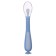 Spoon silicone nursery on a suction cup, in a container, blue color