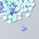 Decor for creativity plastic "Hearts in blue colors" set of 100 pcs 0.6x0.6 cm