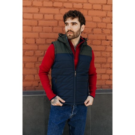 Male ise vest, size 48, blue color, khaki-4