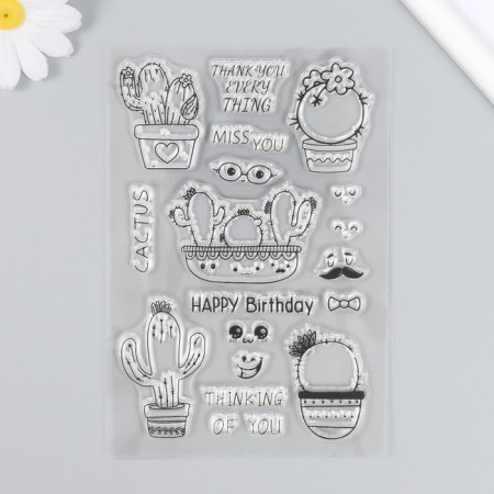 Stamp for creativity Silicon "Cactus" 16x11 cm