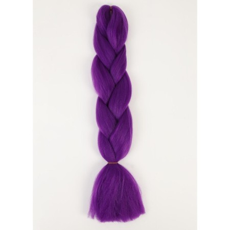 Zumba Kanecalon is monophonic, corrugated, 60 cm, 100 g, purple color (#ay35)-4