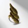 Ring "leaves" trio, color black gold, 17 size