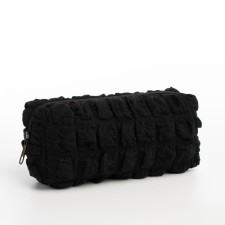 Cosmetic bag with lightning, black color