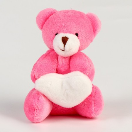 Soft toy "Bear with Heart" on the suspension, color mix