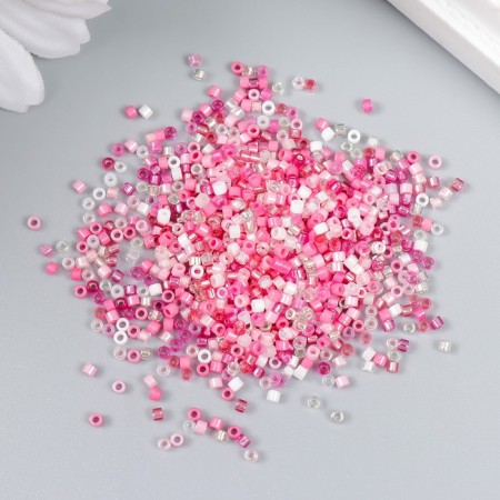 Glass beads 12/0 "mother-of-pink assorted" 10 g