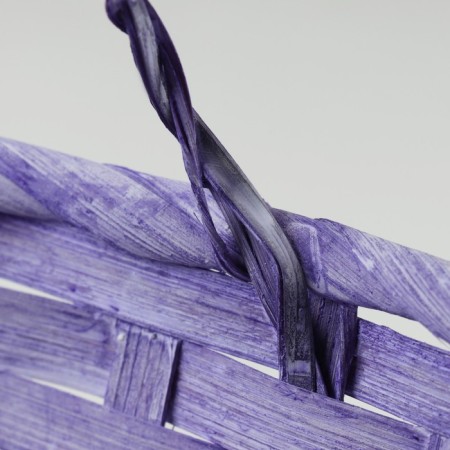 Wicker basket, d25 x 17 x 11/18 cm, purple, bamboo-3