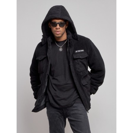 Plush jacket, size 56, black color-5