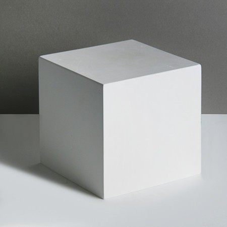 Geometric figure cube, 20 cm (gypsum)