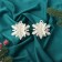 Christmas tree decoration "Snowflake volumetric" (set 2 pcs) 7x6 cm, white