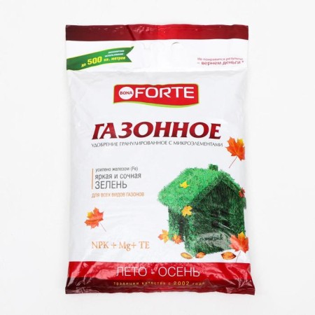 Fertilizer complex "Bona Forte" with trace elements for the lawn, autumn, 5 kg
