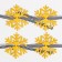 A set for the decor of the dining rooms "Snowflake", 4 pcs, col. gold 7x8 cm 100% p/e, felt