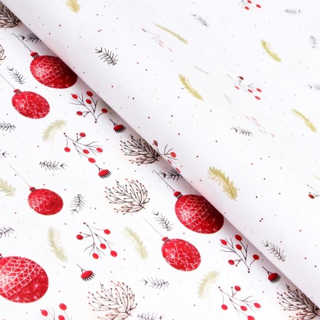 Packaging paper "red balls", gloss, bilateral, 80 g/m2, 70 x 100 cm-2