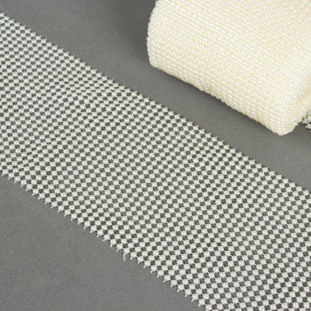 Braid for pearls, plastic, 12 cm, in a roll 9 meters, milk tint-1