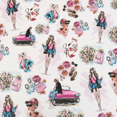 Glossy packaging paper "Women's style", 70 x 100 cm-4