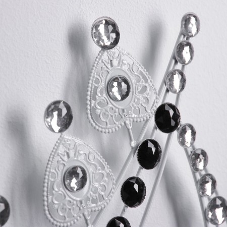 Wall clock, series: openwork, "drop with curls", smooth move, d-21 cm, 69 x 50 cm-2