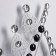Wall clock, series: openwork, "drop with curls", smooth move, d-21 cm, 69 x 50 cm