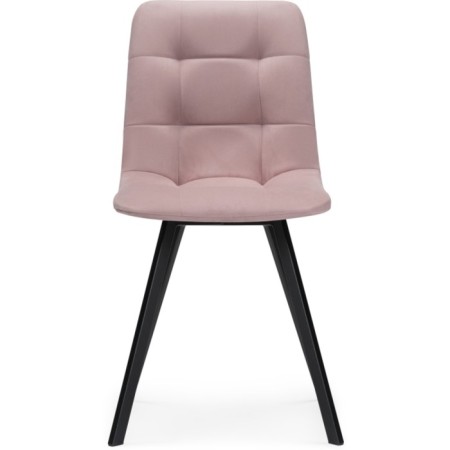 Stool on a metal frame chilli metal/velor, black/pink 43.5x50x87.5 cm-1