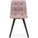 Stool on a metal frame chilli metal/velor, black/pink 43.5x50x87.5 cm