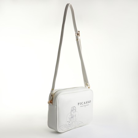 Women's bag over the shoulder Textura, small, white color-3