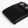 Male purse on magnets, department for bills, cards, coins, black color