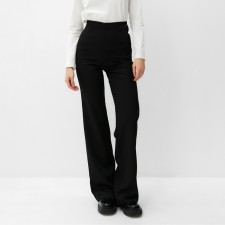 Women's pants minku: classic, black color, size 48