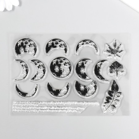 Stamp for creativity Silicon "Phases of the Moon" 16x11 cm