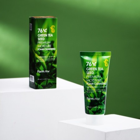Foam cleansing Farmstay, with green tea seeds, 100 ml