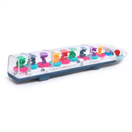 The train "gears", light and sound, works from batteries-2