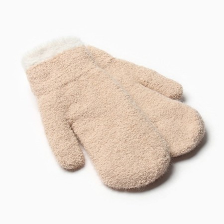 Women's mittens at the lawsuit Minaku Raw 22 cm beige